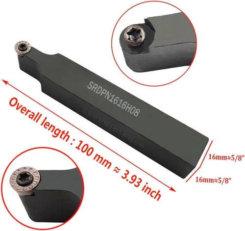 Miniatura 3 de 11 unids RPMT08T2MOE R4 insertos de fresado de carburo indexable cortador de cuchilla con 5/8 "/16 mm SRDPN1616H08 Carburo indexable Herramientas