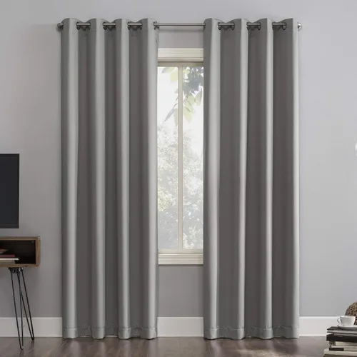 Miniatura 21 de Sun Zero Nordic - Juego de 2 paneles de cortinas con ojales de grado teatral extremo 100% opacas, 104" x 96" (2* 52" x 96"), cortinas opacas blanco