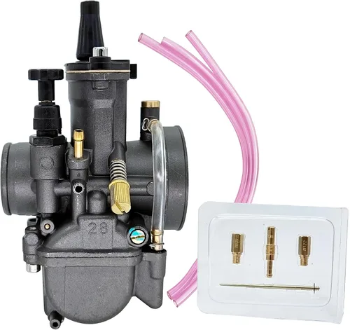 Carburador Universal PWK de 28mm Compatible con Jet de Potencia para Motores de 75cc a 200cc, para todo tipo de motocicletas motocross, quads, ATV,