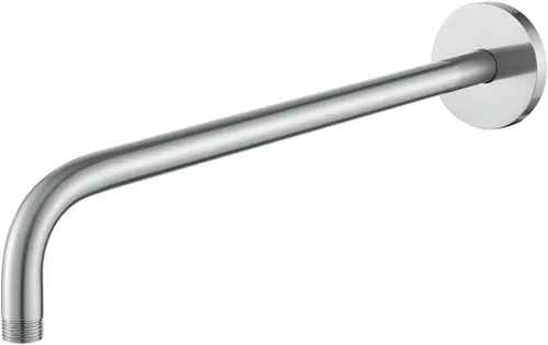 Miniatura 28 de Brazo de ducha de 16 pulgadas con brida, acero inoxidable negro mate de 90 grados, brazo de extensión de cabezal de ducha montado en la pared