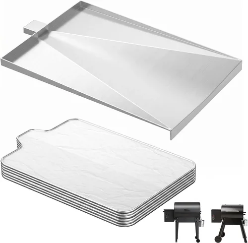 Miniatura 20 de Kit de bandeja de goteo, deflector de calor y forros de bandeja de grasa para parrillas de pellets Traeger Pro 22 Series, reemplazo de bandeja