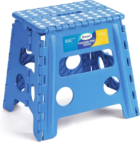 Miniatura 24 de Korpai Taburete plegable de 16 pulgadas para adultos y niños con capacidad para hasta 300 libras, taburetes plegables antideslizantes con mango