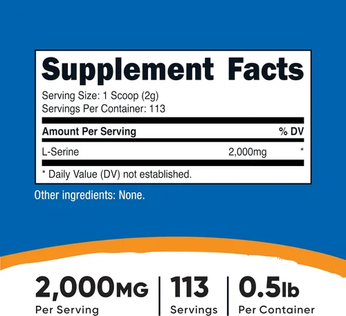 Miniatura 2 de Nutricost L-Serine en polvo, 113 porciones (0.5 libras) - 2,000 mg por porción - Sin OMG, sin gluten