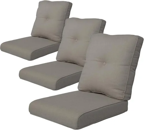 Miniatura 136 de Rilyson Cojines de patio para muebles de exterior, 22 x 24 pulgadas, respaldo alto y asiento profundo, cojín de exterior para sillas de patio, sofá