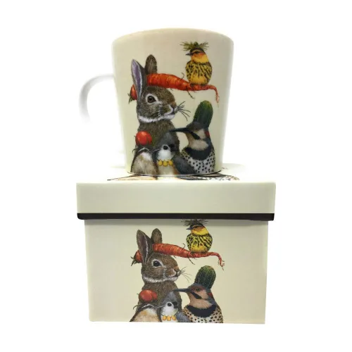 Paperproducts Design Vicki Sawyer - Taza en caja de regalo, tazas de porcelana de hueso para café, té, aptas para lavavajillas y microondas, 13.5