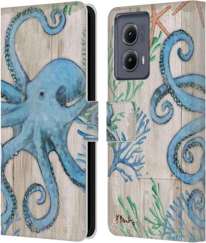 Miniatura 8 de Head Case Designs Funda de piel con licencia oficial de Paul Brent Agate Mermaid Coastal para Motorola Edge (2024)