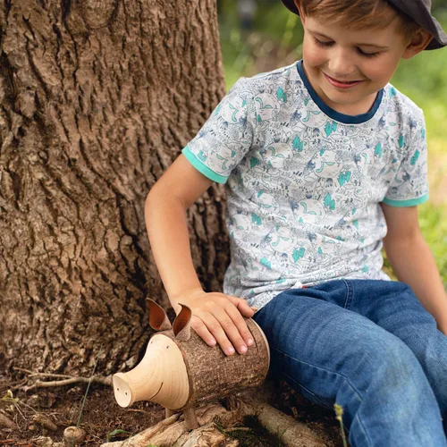 Miniatura 4 de Forest Decor Alcancías de madera – Adorable figura de cerdo para niñas y niños – Caja de dinero de ahorro de madera para adultos – Bonita decoración