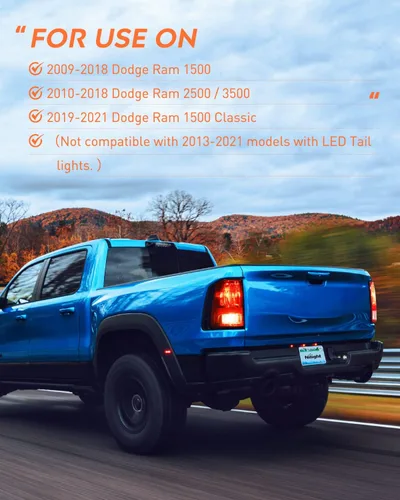 Miniatura 9 de Nilight Conjunto de luz trasera para Dodge Ram 2009 2010 2011 2012 2013 2014 2015 2016 2017 2018 Dodge Ram 1500 2500 3500 2019 2020 2021 estilo Rojo