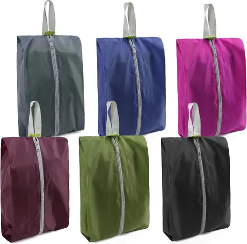 BeeGreen Paquete de 6 bolsas de zapatos organizadoras de zapatos para viajes con cierre de cremallera, organizador de almacenamiento de zapatos con