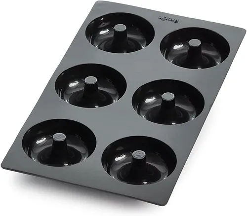 Miniatura 2 de Lékué - Molde de silicona platino para donas 6 agujeros antiadherentes para hornear, no necesita grasa, moldes para hornear Resistente al calor