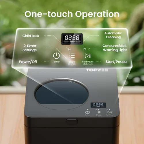 Miniatura 8 de TOPZEE Contenedor eléctrico de compostaje para cocina, compostador inteligente de encimera de 3 litros con limpieza automática sin olor, bajo ruido