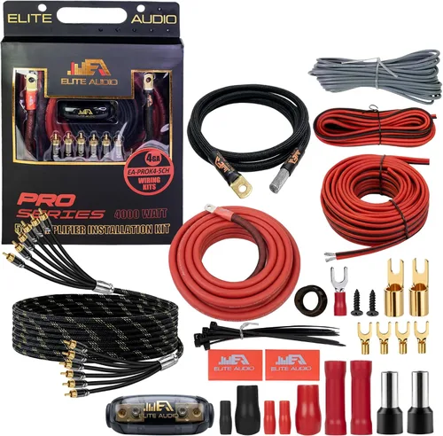Miniatura 13 de Elite Audio Kit de cableado de amplificador dual calibre 0, kit de instalación de amplificador OFC de 5000 W para 2 amplificadores - EA-PROK0-DUAL