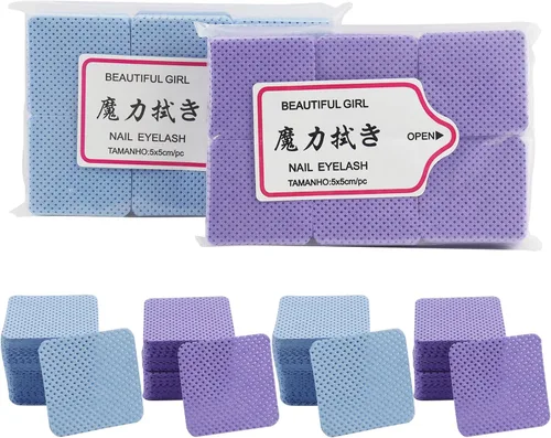 600 toallitas de uñas sin pelusas, almohadillas de tela no tejida para preparación de uñas secas, toallitas quitaesmalte de uñas, extensiones de