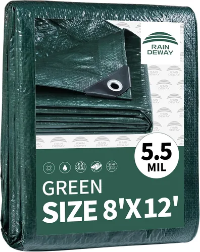 Miniatura 105 de RAINDEWAY Tarps - Lona impermeable de color azul de 4 x 16 pies de grosor, resistente a desgarros, multiusos, para techo, campamento, automóvil
