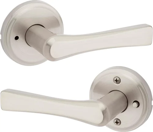 Miniatura 13 de Kwikset Katella - Manija de puerta de paso interior, palanca para puertas de armario y pasillo, manija reversible sin bloqueo, color negro mate