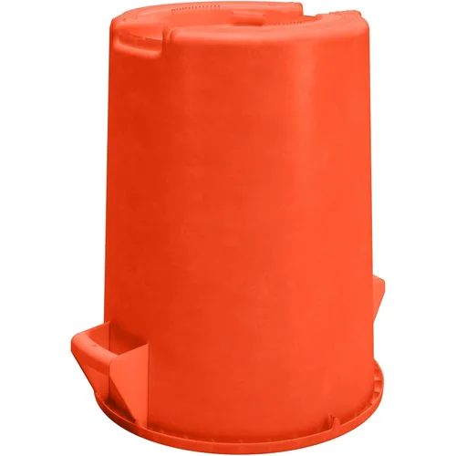 Miniatura 3 de SPARTA Bronco - Contenedor de basura redondo para desechos, 32 galones, color naranja (paquete de 4)