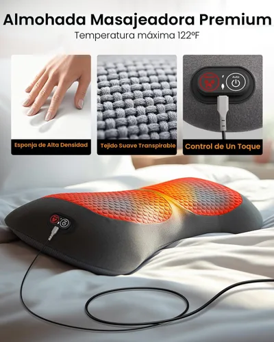 Miniatura 3 de Triple Fusion - Masajeador de espalda con estiramiento, vibración y calor, almohada lumbar eléctrica 3 en 1 para aliviar la tensión de la espalda