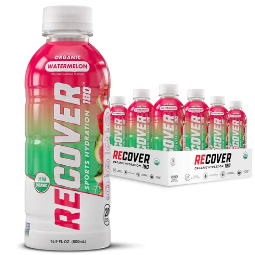 Miniatura 10 de RECOVER 180 Bebida de hidratación deportiva orgánica, sin azúcar añadido, bebida deportiva de 20 calorías, sabores orgánicos con vitaminas