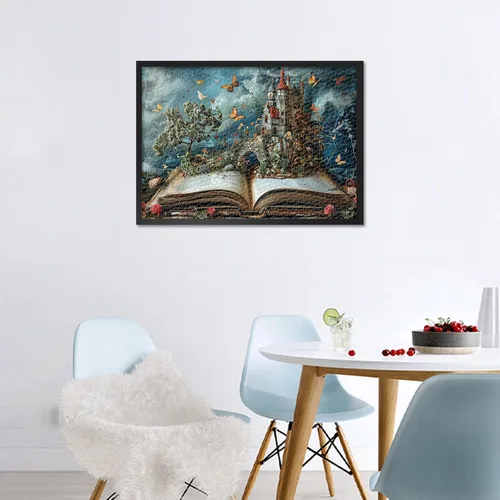 Miniatura 7 de Rompecabezas para adultos, mundo de fantasía, dentro del libro, rompecabezas de flores, conocimiento, mariposa, rompecabezas de castillo