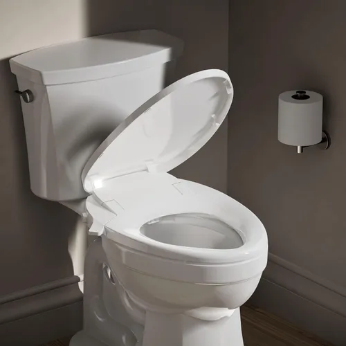 Miniatura 2 de Kohler PureWash M300 Asiento de Inodoro Bidé Manual Alargado, Mango Blanco, Tapa de Cierre Silencioso que Evita Golpes, Bidé de Inodoro, Fácil