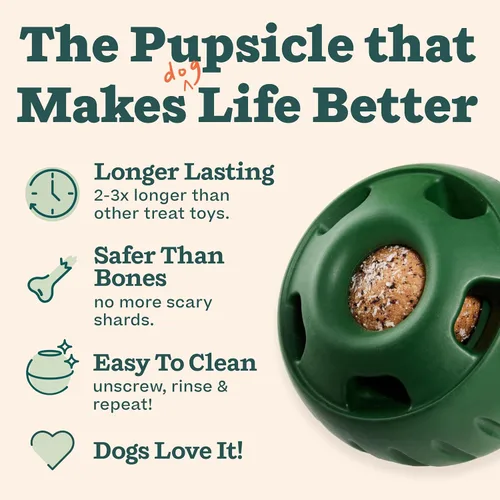 Miniatura 3 de WOOF Pupsicle y Bandeja de Golosinas – Juguetes interactivos de larga duración para perros y molde de silicona para perros – Mantén a tu cachorro