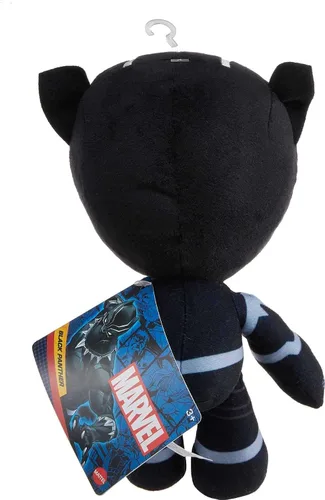 Miniatura 5 de Figura de personaje de peluche de Marvel, muñeca suave de superhéroe Black Panther de 8 pulgadas en telas divertidas al tacto, regalo coleccionable