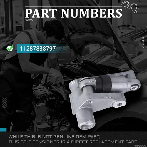 Miniatura 2 de IRONTEK 11287838797 Conjunto de polea tensor de correa para BMW 2000 323Ci/ 2001-2006 325Ci/ 525i 1991-1995, 2001-2005/2004-2007 X3/ 2001-2006 X5/M3