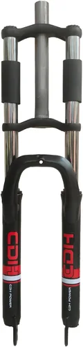 Miniatura 6 de Horquilla de suspensión para bicicleta de 26"/29" con auriculares 1-1/8, hombro doble, árbol triple, tubo recto sin rosca de 1.126 in, freno