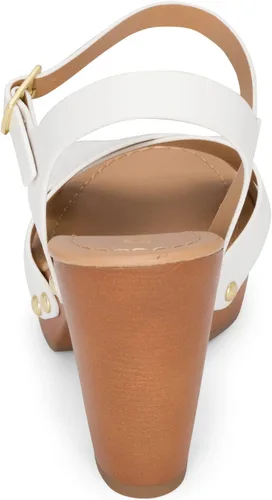 Miniatura 5 de STYLISH S SHIFT - Sandalias de tacón de plataforma de madera sintética con correa de tobillo y puntera abierta para mujer