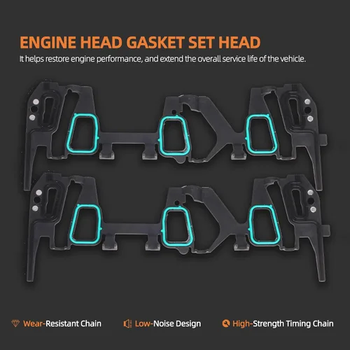Miniatura 5 de Juego de juntas de culata Kit cilindro motor HS9071PT-3 Compatible con Chevrolet Equinox, se adapta a Pontiac Torrent 3.4 OHV VIN F 2005-2009