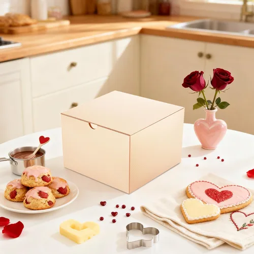 Miniatura 3 de PACKQUEEN Cajas de regalo de Navidad color dorado champán, paquete de 10 unidades de 6 x 6 x 4 pulgadas, cajas de regalo pequeñas con tapas, cajas