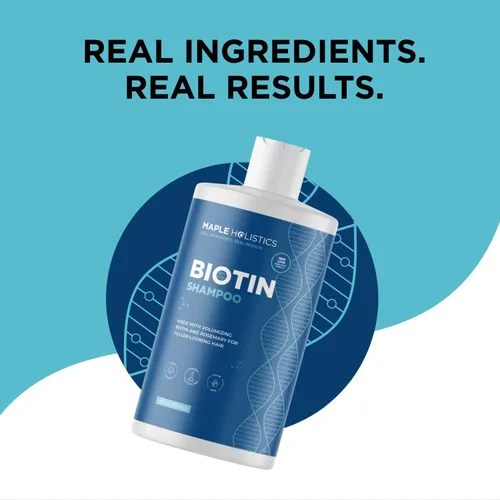 Miniatura 8 de Biotin Champú voluminizador para cabello fino y adelgazante, sin sulfato con aceites de árbol de té y romero, además de vitaminas para el cabello