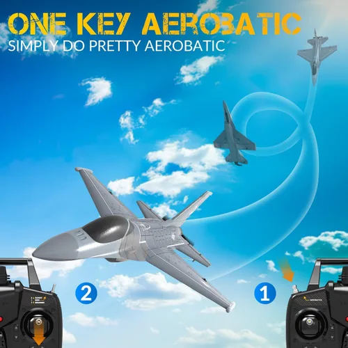 Miniatura 3 de volantexrc Avión RC 4CH 2.4GHz Jet F-16 Fighting Falcon RC Avión de combate listo para volar con sistema estabilizador Xpilot, acrobático aeronave