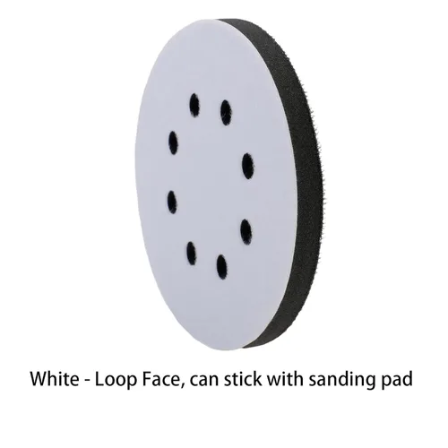 Miniatura 3 de IPELY Paquete de 2 almohadillas de espuma de 5 pulgadas con 8 agujeros para interfaz de espuma Surfprep para pulidor (paquete de 2)