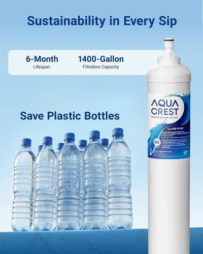 Miniatura 8 de AQUA CREST Filtro de agua en línea GXRTQR, certificado NSF, repuesto para GE® GXRTQR, GXRTQ, medios de bloque de carbono que garantizan una