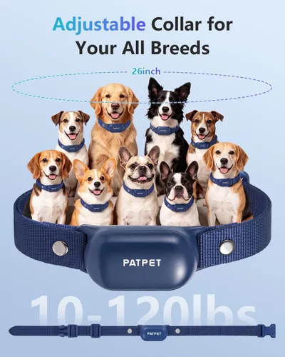Miniatura 7 de PATPET Shock Collar for Dogs - 4000FT Dog Training Collar with Remote, IPX7 Waterproof 4 Modes(Beep/Vibration/Shock/Safe) Dog Shock Collar