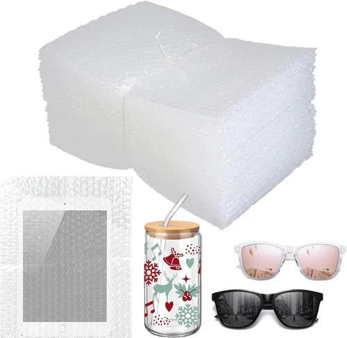 Miniatura 16 de 100 piezas de bolsas de burbujas, bolsas de burbujas de 6”x8” para compras, bolsas de acolchado de burbujas de doble pared para envío, embalaje