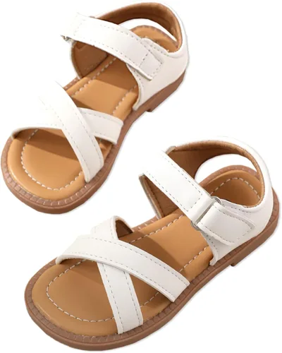 PATPAT Sandalias para niñas pequeñas, sandalias para niños pequeños elegantes y cómodas ligeras y duraderas Sandalias de agua para niñas y niños,