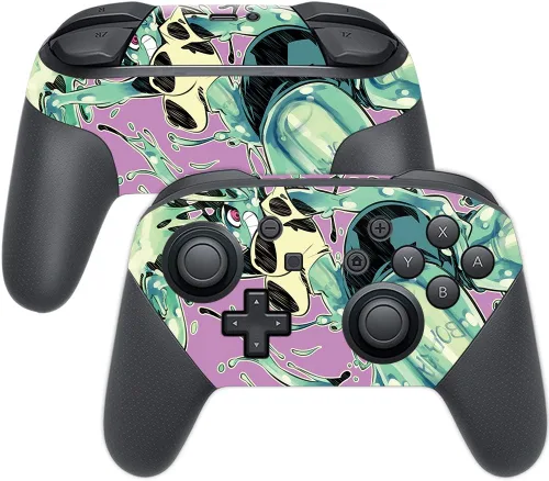 Miniatura 30 de MightySkins Skin compatible con Nintendo Switch Pro Controller - Alien Battle Funda protectora de vinilo duradera y única Fácil de aplicar