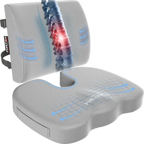 Miniatura 15 de FORTEM Cojín para Silla de Oficina, Cojín para Silla de Oficina, Almohada de Apoyo Lumbar para Silla de Oficina, Espuma Viscoelástica para Aliviar