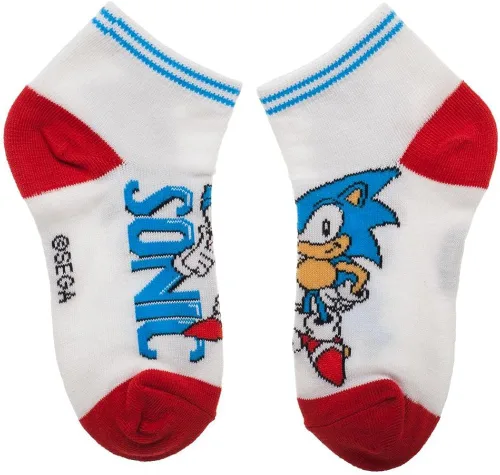 Miniatura 5 de Bioworld Sega Sonic The Hedgehog - Calcetines de tobillo juvenil, 4 pares, Multi