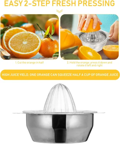 Miniatura 9 de GALPADA Stainless Steel Manual Lemon Squeezer Citrus Juicer Hand Press Fruit Juice Extractor 304 Food-grade Portable Tool for Kitchen and Travel Use