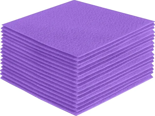Miniatura 24 de FabricLA Hojas de fieltro acrílico para manualidades, cuadrados de fieltro precortados suaves de 4 x 4 pulgadas (3.9 in x 3.9 in), utiliza hojas