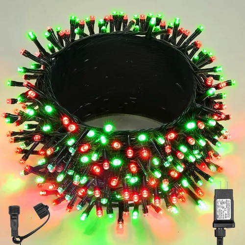 Miniatura 13 de WBao - Cadena de luces LED para Halloween de 300 luces, 108 pies, luces LED súper brillantes con certificación UL, 8 modos de iluminación