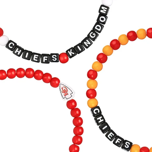 Miniatura 2 de FOCO NFL unisex-adult NFL Team Logo Officially Licensed 3-Pack Beaded Friendship Bracelets Cuentas