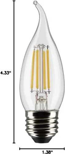 Miniatura 9 de Satco S21313 4CA10/LED/930/CL/120V/E26-paquete de 6
