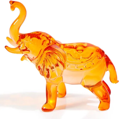 Miniatura 8 de YWHL Figura de Elefante de Cristal y Vidrio Regalos para Mujeres, Estatua de Elefante Colorida Hecha a Mano Decoración Regalo para Amantes