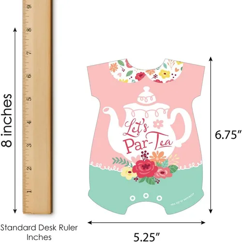 Miniatura 5 de Big Dot of Happiness Floral Let's Par-Tea - Juego de 18 tarjetas de bingo con imágenes y marcadores, fiesta de té de jardín, baby shower, juego