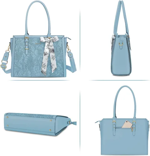 Miniatura 6 de MOSISO Bolsa para Portátil para Mujeres, 15.6-16 pulgadas Bolsa Tote de Piel Sintética Compatible con MacBook, HP, Dell, Asus Notebook, Bolsas