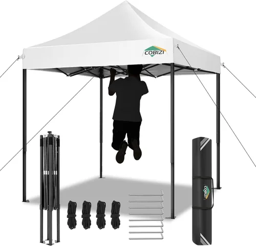 COBIZI Tienda de campaña desplegable de 6.6 x 6.6 pies, toldo resistente, fácil de instalar para todo tipo de clima, impermeable, para exteriores,